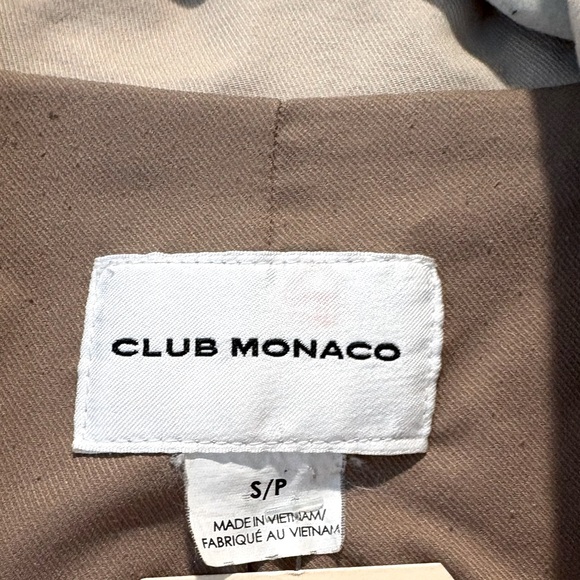 Club Monaco Tan Utility Coat, Small, patch pockets, cotton w/slight stretch - Picture 5 of 8
